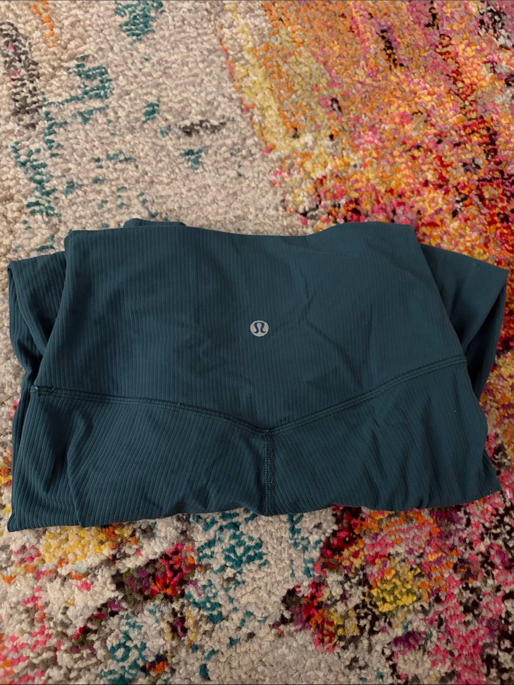lululemon athletica Teal Ribbed High-Rise Leggings